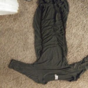 Greay and black dress